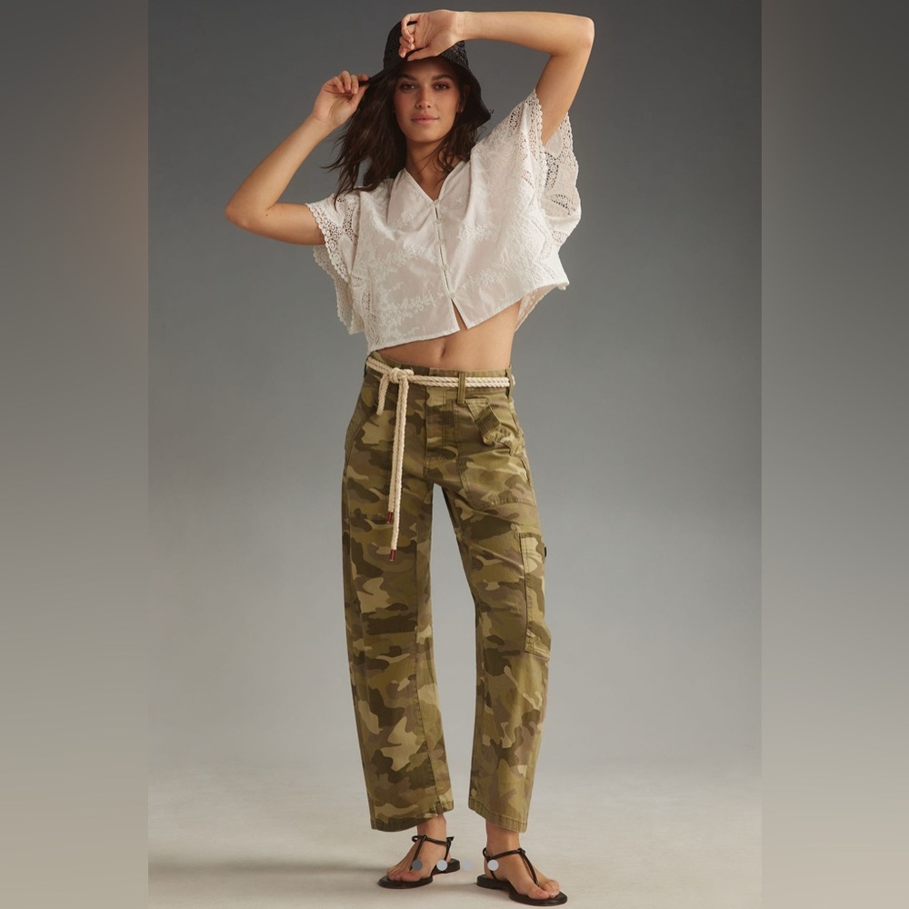 NWT - Anthropologie Millie Low-Slung Barrel Pants - 24T